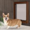 Security Flap Door For Dog Kitten Cat Puppy Safety Gate PVC Plastic Small Pet Supplies