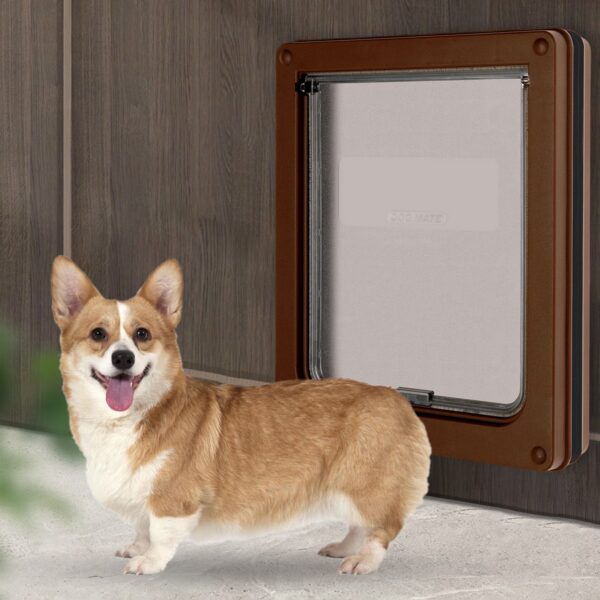 Security Flap Door For Dog Kitten Cat Puppy Safety Gate PVC Plastic Small Pet Supplies