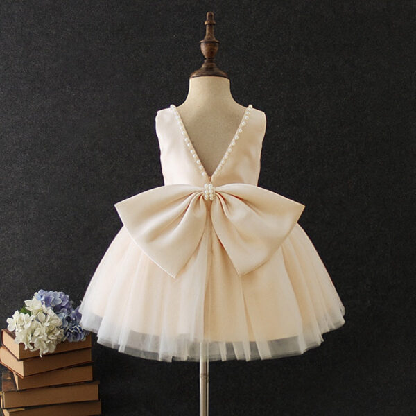 b8441e7110cc2dd8 Green Christmas Dress for Girls Toddler Kids 1st Birthday Party Gown Elegant Princess Beaded Backless Baby Girl Wedding Vestidos