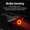 b853fb99eda4528b ROCKBROS Bicycle Smart Auto Brake Sensing Light IPx6 Waterproof LED Charging Cycling Taillight Bike Rear Light Accessories Q5