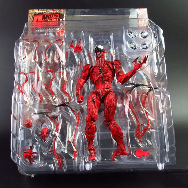 b8663ddadff822b2 AMAZING YAMAHI Carnage Venom Spider Man legends Action Figure Joint Movable Change Face Statue Model kids for Toy Gift