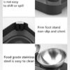 Raised Cat Bowl with Stainless Steel, Non-Slip Silicone Mat & Raised Cat Feeder with 15° & 0° Tilting Neck Protective Bowl for Pets, Cats Food and Water Feeding