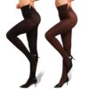 b886e7b8288fbda5 WAKUNA 2 Pairs Pantyhose Opaque Tights 40D Resistant Control Top