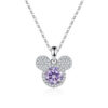 b88970257819bc68 JoyceJelly S Sterling Sier Pendant 1 Carat Moissanite Diamond Necklace Women's Fashion Jewelry Rat Head Mouse