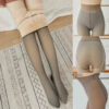 Fake Translucent Women's Fleece Thick Warm Winter Tights Thermo Pantyhose Thermal Stockings Insulated Leggings 211216