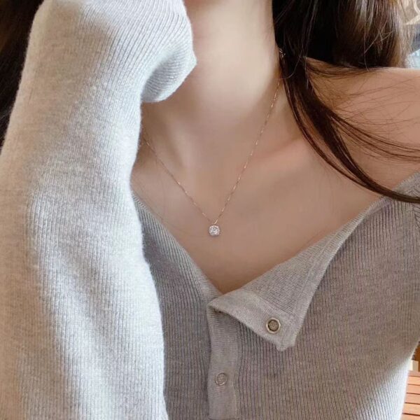 Jkeli NEW 100% Sterling Sier Winter Collection Sparkling Love Necklace Fit DIY Women Fashion Original Jewelry Gift
