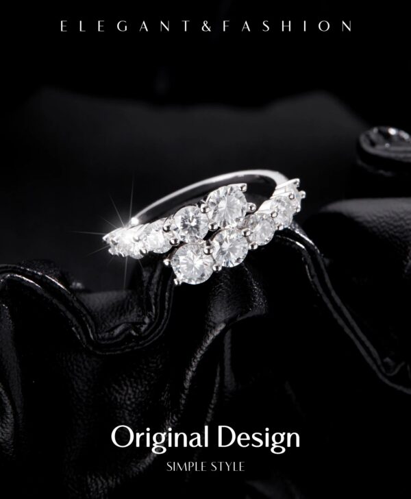 b8b817eabfbae185 MODIAN 925 Sterling Silver Classic Luxury Round CZ Eternity Band Rings For Women Wedding Engagement Statement Jewelry Gift