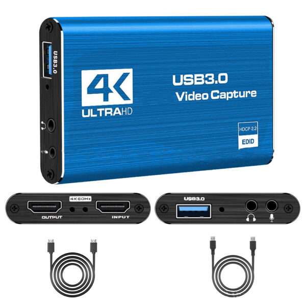 4K USB 3.0 Capture HDMI-compatible 1080P 60fps HD Video Recorder Grabber For Capturing Game Card Live