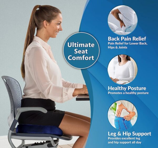 Non-slip Gel and Memory Foam Coccyx Office Chair Car Cushion Sedentary Artifact