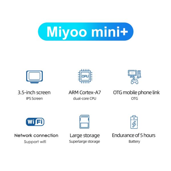 MIYOO Mini Plus Portable Retro Handheld V2 Mini+ IPS Screen Classic Video Game Console Linux System Children's Gift