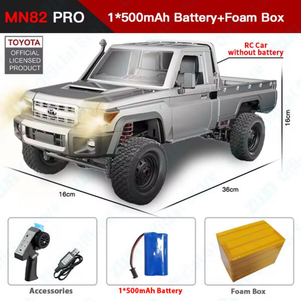 ZWN 1:12 Full Scale RC CAR Upgraded MN82 PRO Controllable Headlights 2.4G 4WD Off-Road Car Pick Up Truck Toy for Kids Gifts