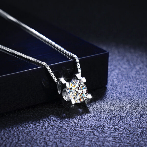 b8ccb3141757d53f QUKE Real Moissanite Square Pendant Necklace D Color VVS1 Lab Diamonds Sterling Sier for Women Wedding Fine Jewelry PE032