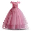 b8d2ab92234a661e Flower for Wedding Evening Kids Appliques Princess Birthday Prom Long Gown Girls Vestidos Banquet Dresses 12-14Yrs