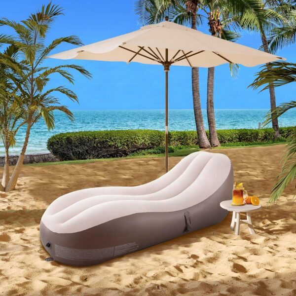 DIMAR GARDEN Inflatable Couch Wavy Air Sofa Inflatable Chaise Lounger for Indoor and Outdoor