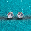 b8da145ad039174d KNOBSPIN Moissanite Stud Earrings 18K White Gold Plated Sterling Silver D VVS1 Round Cut Lab Diamond Screw Ear Studs For Women
