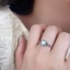 2024 Popular Heart shaped Australian Treasure S Sterling Sier with Diamonds Fashion Versatile Simple Ring for Women
