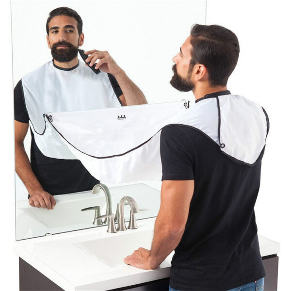 b8f5131a96194016 Male Shaving Beard Catcher Cape Care Bib Face Shaved Hair Adult Bibs Shaver Cleaning Hairdresser for Man Clean Apron Gift
