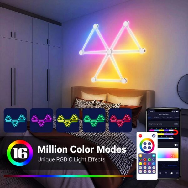 b9026892dfda1d08 WIFI LED Smart Wall Lamp RGBIC Bar DIY Atmosphere Night Light APP Music Rhythm TV Backlight Bedroom Game Room Decoration