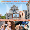 4K Digital Auto Focus 48MP Vlogging for YouTube and Anti-Shake Video Camera with Viewfinder Flash & Dial
