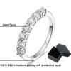 b907c06c6b25f6a8 Smyoue 0.7CT 3mm Gemstone Moissanite Rings for Women S Sier Matching Wedding Diamonds Band Stackable Ring White Gold Gift