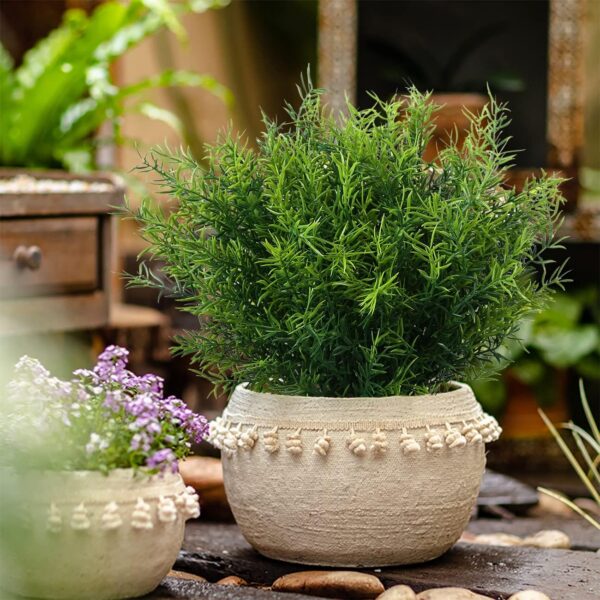 b9089f64634534e3 Artificial Plants Flowers Grass Shrubs 8 Pack No Fade Faux Plastic Flowers Outdoor for Farmhouse Garden Porch Patio Indoor Wedding Decoration Greenery Fake Plants uv Resistant