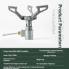 b9150bc7f97e9716 BRS-3000T Titanium Mini Camping Gas Burners 25g One-Piece Pocket Stove Outdooor Hiking Folding Cooking Furnace Portable 