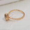 2024 Pure Sterling Sier Jewelry Women Single Water Drop Ring Diamond Wedding Engagement High Quality Fine Design