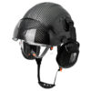 b91b6e91761d7094 CE Construction Safety Helmet With Visor Built In Goggle Earmuffs For Engineer Hard Hat ANSI Industrial Work Cap Head Protection