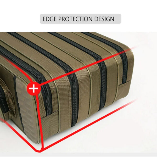 Multifunctional Fishing Rod Bag Spinning 2/3/4 Layers 80-130CM 1680D Oxford Reel Pole Gear Storage Case for Fishing Tackle