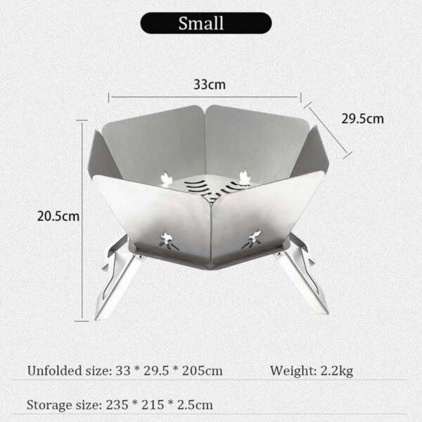 b931da1c35c349ec SmiloDon Camping Brazier Folding Bonfire Portable Firewood Campfire Furnace Outdoor Fire Wood Stove Burner Heater