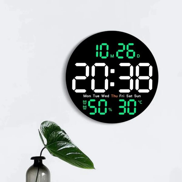 b9428da67f9aae06 10inch LED Large Digital Wall with Remote Control Temperature Humidity Date Week Display Countdown Timing Clock Home Decor