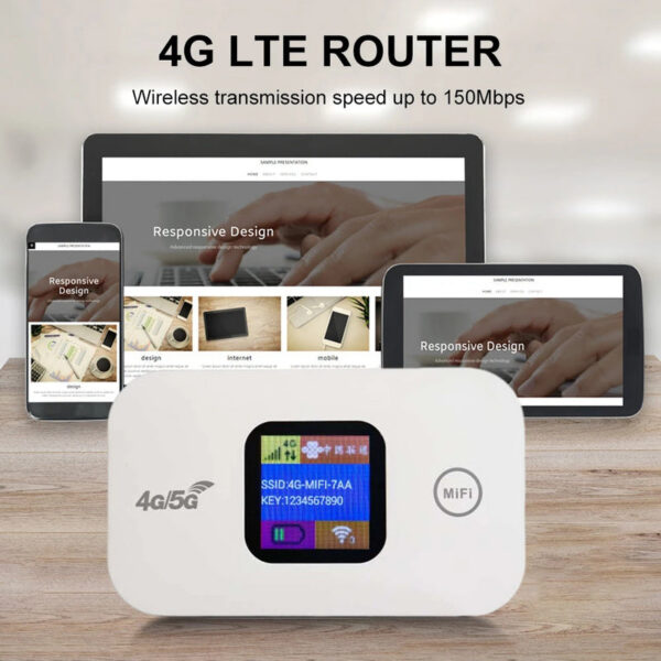 b94497646fa667ed 4G Lte 150Mbps Portable Pocket Modem Wireless Wifi Router 2100mAh Mini Outdoor Hotspot Mifi with Sim Card Slot Repeater