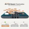 Single Size Camping Air Mattress with Built in Foot Pump, Inflatable Bed Blow Up Mattress Sleeping Pad