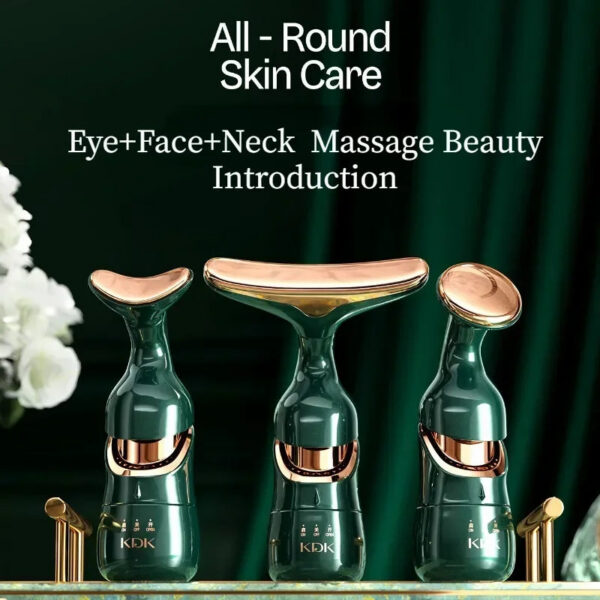 b96245ea76deb27a 3 In 1 Facial Lifting Device Neck Facial Eye Massage Face Slimmer EMS Beauty Skin Tightening Wrinkle Anti Aging Face Massager