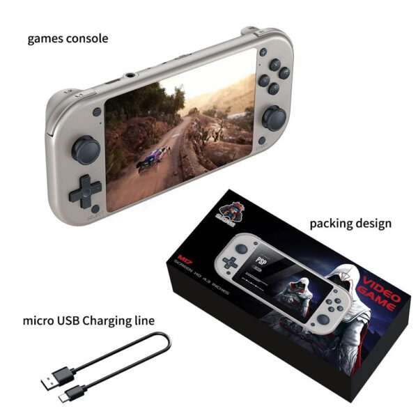 b9675f85f855d449 BOYHOM M17 Retro Handheld Game Console Open Source Linux System 4.3 Inch IPS Screen Portable Pocket Video Player for PSP