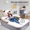 b97dffd880eadebf Inflatable Mattress Twin Size,Quick Inflation Deflation Camp Mattress Pad - Comfort Inflatable Bed, High Blow up Airbed for Home, Camping, Picnic