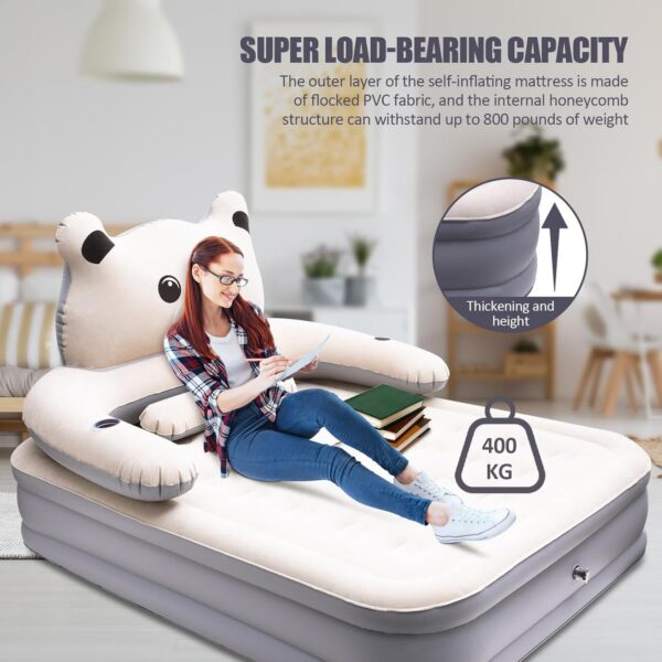 b97dffd880eadebf Inflatable Mattress Twin Size,Quick Inflation Deflation Camp Mattress Pad - Comfort Inflatable Bed, High Blow up Airbed for Home, Camping, Picnic