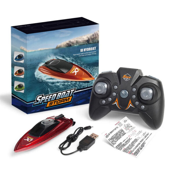 b99636c25c8b3ec2 Mini RC Boat 5km/h Radio Remote Controlled High Speed Ship with LED Light Palm Boat Summer Water Toy Pool Toys Models Gifts
