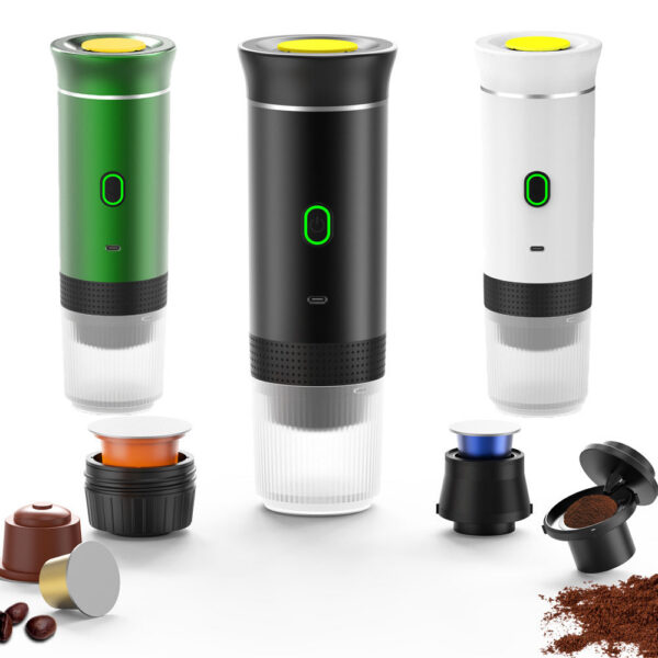 NEW 3-in-1 Capsule Powder Travel Wireless Electric Portable Espresso hine for Home Camping Coffee Maker