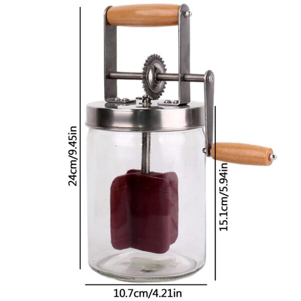 b9b345ca557c8c66 Homemade Churner Manual Butter Maker Food Mixer Glass+silicone 1000ml/1500ml Stirring Tool Silicone Wheel Kitchen Gadgets