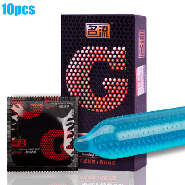 b9ba3a5bdc049e37 6PCS/Box Female G-spot Vaginal Stimulation Condoms Adult Sex Products Extra Sensitive Penis Sleeve Ribbed Dotted Spike Condom