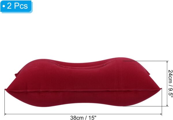 b9de28231e17e668 PATIKIL Inflatable Pillow, 2 Pack Squared Ultralight Camping Travel Pillow Desk Rest Neck Support for Hiking Backpacking Office, Pink
