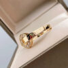 b9ee35743d4403be designer ladies rope knot ring with diamonds fashion rings for women classic jewelry gold plated rose Party Birthday Gifts