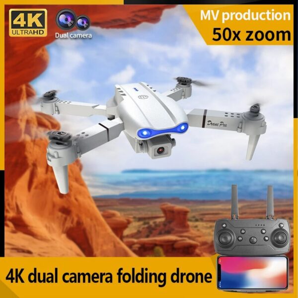 New E99Pro Drone 4K Professinal With Wide Angle Dual HD Camera Foldable RC Helicopter 5G WIFI FPV Height Hold Apron Sell
