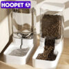 b9f075a111f506d6 HOOPET Dog Feeder Cat Automatic Feeding Water Bowl Transparent Pet Food Storage Dispenser Container Puppy Kitten Accessories
