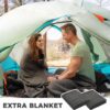 b9f44a23e99f853c HEYTRIP Double Sleeping Bag with Blanket - Queen Size Two Person Sleeping Bag for Couples - 20 Degree Rated for Camping