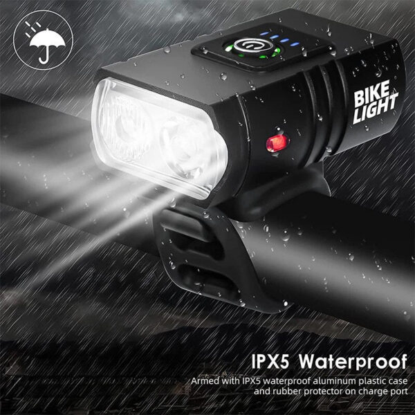 BK02 Bike Light USB Rechargeable T6 LED Lights 6 Modes MTB Flashlight Headlight for Cycling Bicycle Front Lamp