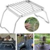 b9fc41cdced05b99 OAJABBGE Klappbarer Lagerfeuer Grill Herd Ständer Edelstahl Camping Feuer Kochgestelle Grill Herd Ständer Für Outdoor Camping Wandern