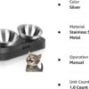 b9fd0e69683e1a29 Stainless Steel Cat Food Bowl, 15-Angle, Ergonomic Design Reduces Vomiting