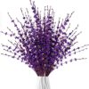 ba05dc0f26fc7707 Sggvecsy 10 Pcs 29.5’’ Long Artificial Jasmine Flowers Tall Fake Flower Bouquet Faux Jasmine Plants Dry Branches for Wedding Home Party Office Hotel Restaurant Kitchen Decoration(Blue)